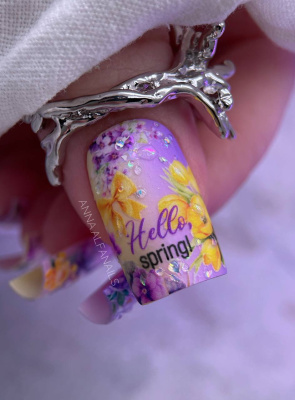 Слайдер-дизайн Цветы весна из каталога Цветные на любой фон, в интернет-магазине BPW.style